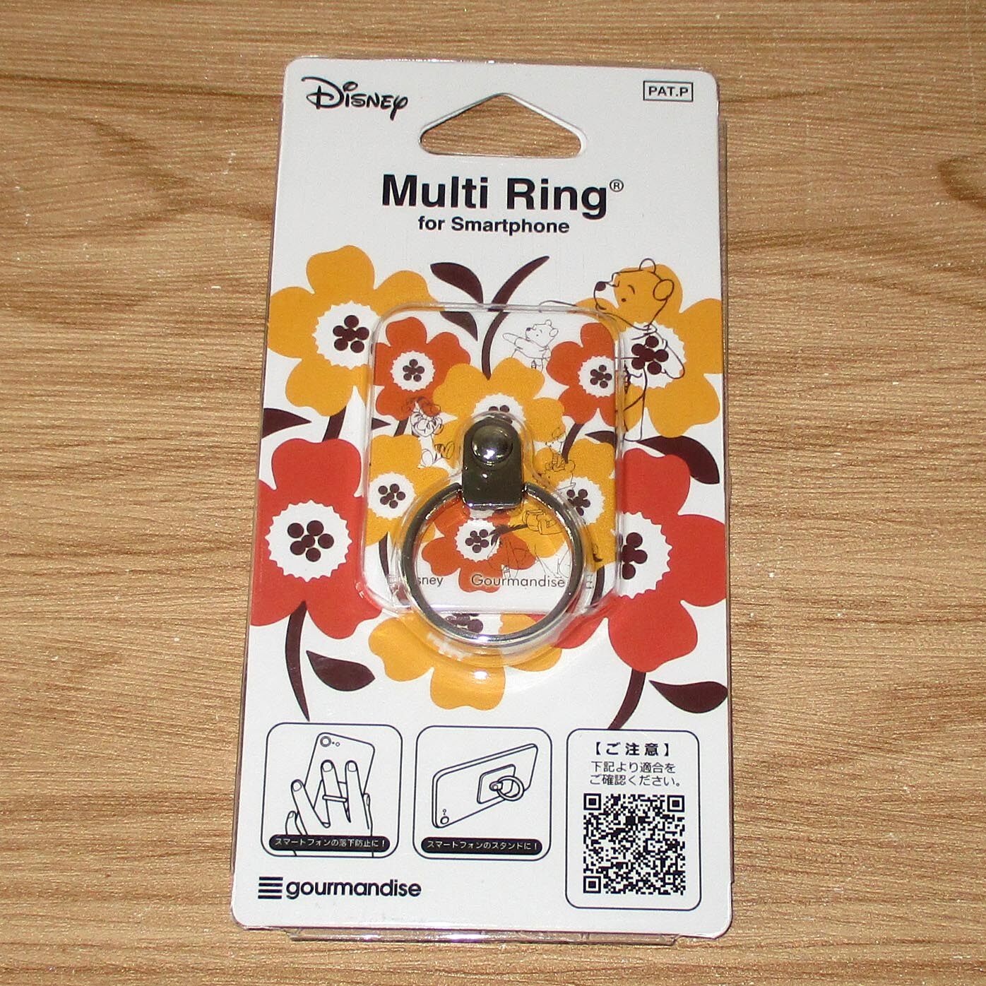 日本disney正品小熊維尼pooh 粘貼手機戒指環扣支架