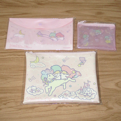 日本Sanrio正品LittleTwinStars小雙星 手拿包收納包筆袋零錢包