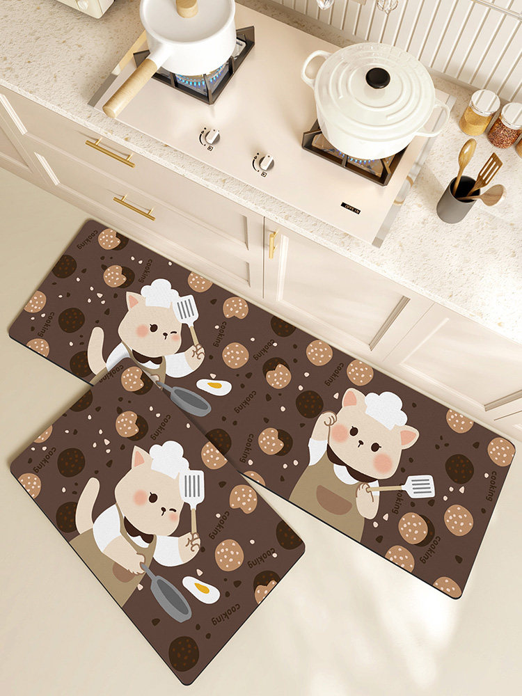 厨房防滑地垫防油防水专用地毯可擦免洗耐磨脚垫专用硅藻泥吸水垫,居家布艺,厨房地垫,淘宝优惠券,粉丝福利购,淘宝优惠卷