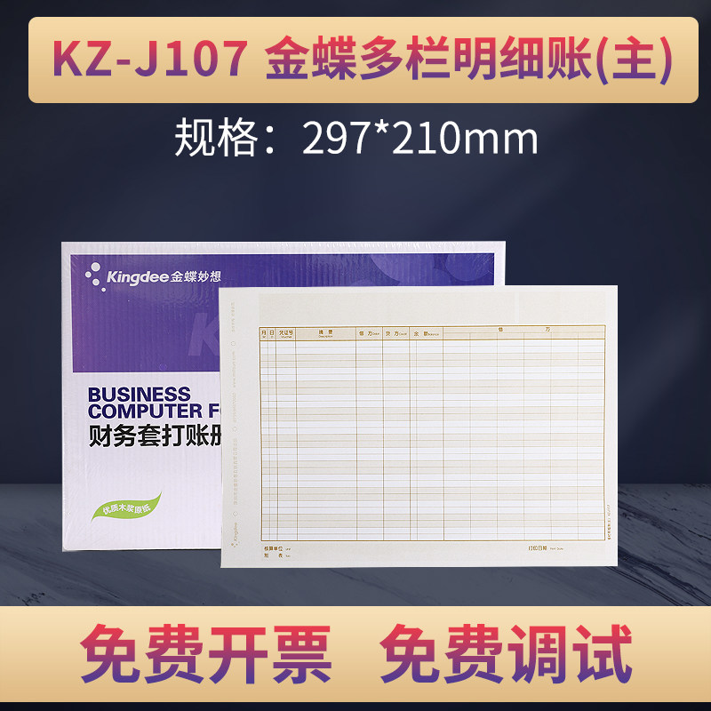 金蝶妙想套打账册多栏账(主)KZ-J107会计记账凭证账本账簿KZJ107