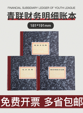青联24K硬面D2402银行日记账D2401现金日记账D2403总分类账100张花面财务台账本