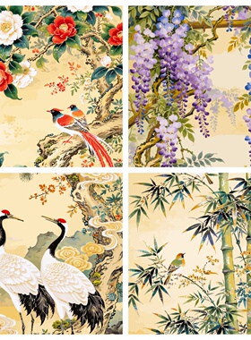 子儒画艺diy数字油画2610-4高级感肌理填色油画