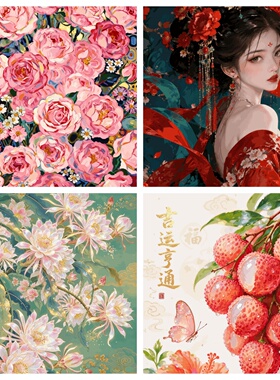 子儒画艺diy数字油画2610-3高级感肌理填色油画