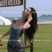 OMOM2026春夏新款 连体泳衣女钢托聚拢显瘦遮肚温泉度假泳装