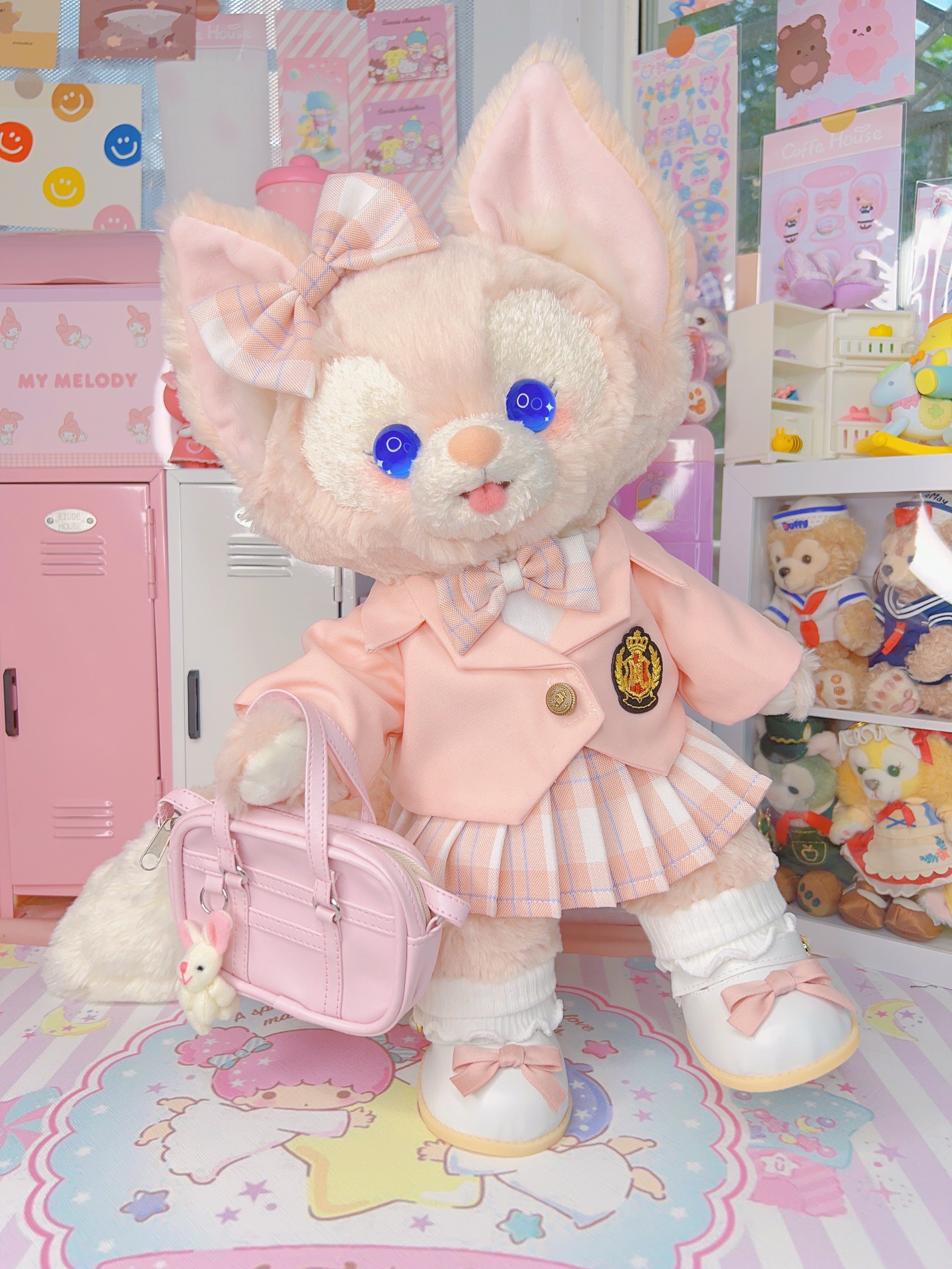 玲娜贝儿衣服linabell外套日系jk一粒扣休闲西服徽章学院风秋冬装