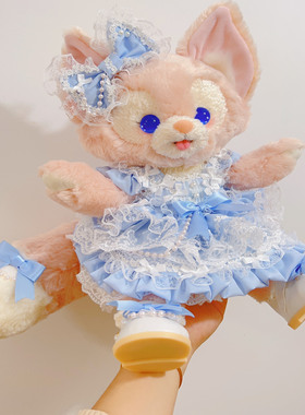 南风格子手作13英寸S号玲娜贝儿着替蓝色爱琴海连衣裙衣服