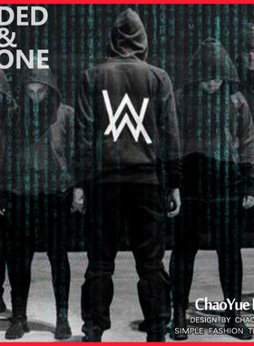 Alan Walker同款衣服Faded艾伦沃克外套dj套头卫衣 电音alone帽衫