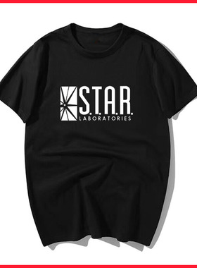 the flash闪电侠周边T恤Barry Allen巴里艾伦同款星际实验室短袖