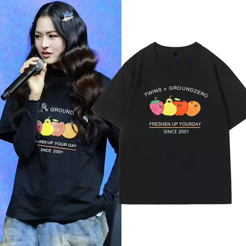 邝玲玲澳门粉丝见面会同款T恤Sa阿娇同款巡演水果版周边应援服