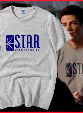 美剧闪电周边T恤Barry Allen巴里艾伦同款星际实验室短袖衣服
