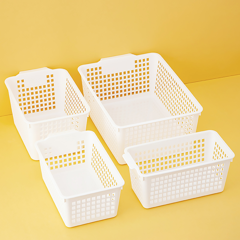 长方形塑料筐桌面家用周转筐整理筐玩具杂物盒储物篮子矮款收纳筐