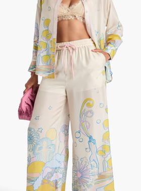 ZIMMERMANN正品代购过季款公主肩低V亚麻真丝连衣裙71667