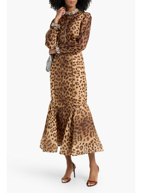 ZIMMERMANN正品代购过季款钉钻领豹纹衬衫51254