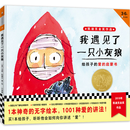 《我遇见了一只小灰狼》3~6岁爱的启蒙经典【读客官方 正版图书】2018年凯迪克金奖作品 给孩子的爱的启蒙书