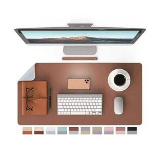 Two mat Double Desk RENMTURE Leather Tone Sided Faux