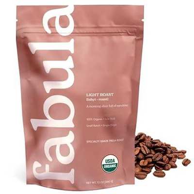 Fabula Coffee Light Roast Whole Beans - Organic - Low Aci
