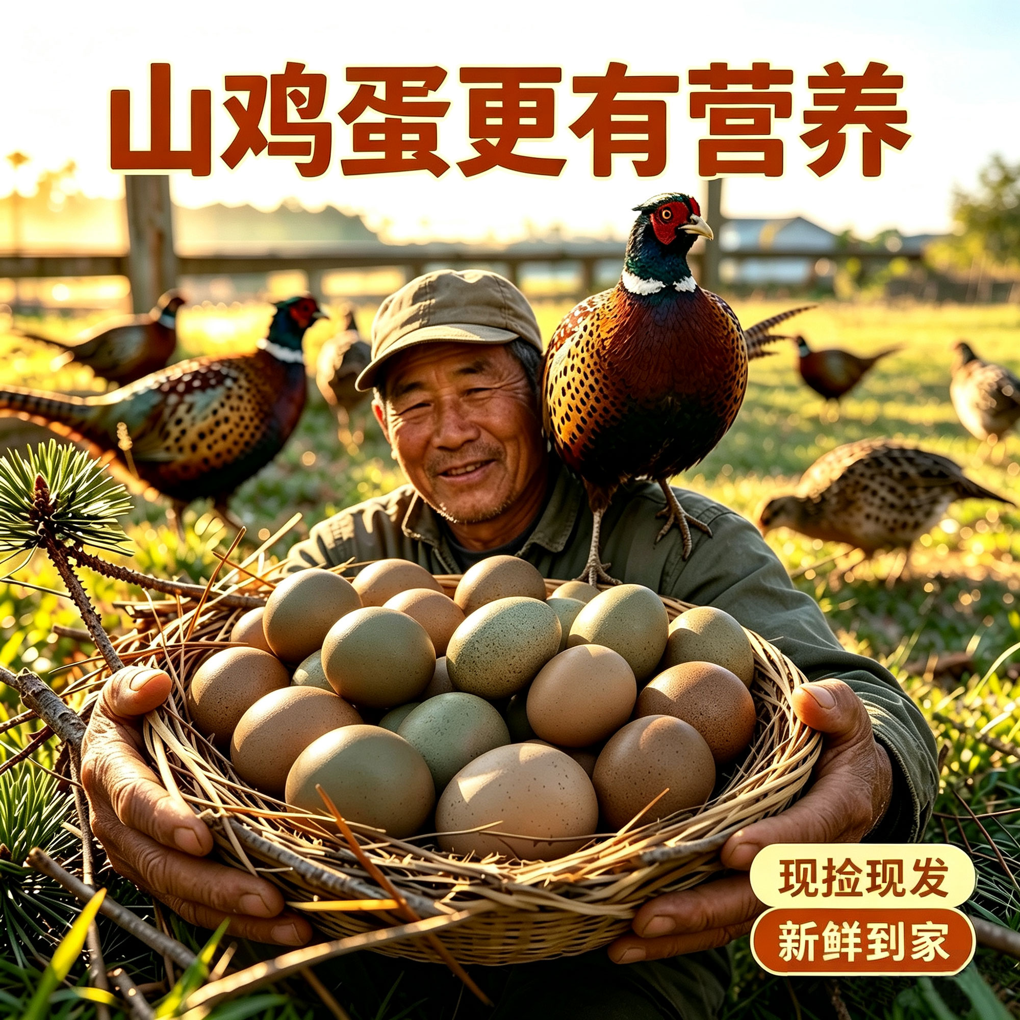 正宗七彩山鸡蛋30枚一板宝宝辅食