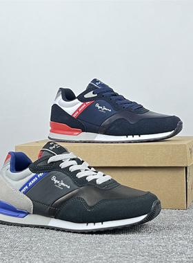 英国PPJ运动时尚鞋童鞋男革面拼接复古休闲鞋耐磨防滑百搭阿甘鞋