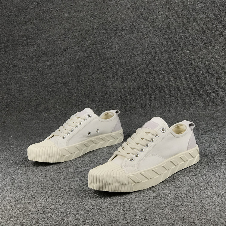 出口韩国情侣款帆布鞋ins百搭饼干鞋金希澈男女同款厚底休闲鞋