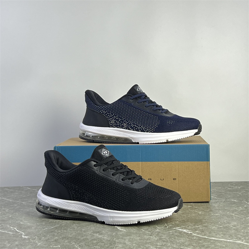 小日子单百搭运动鞋男鞋针织网面休闲慢跑鞋一脚蹬气垫减震健步鞋