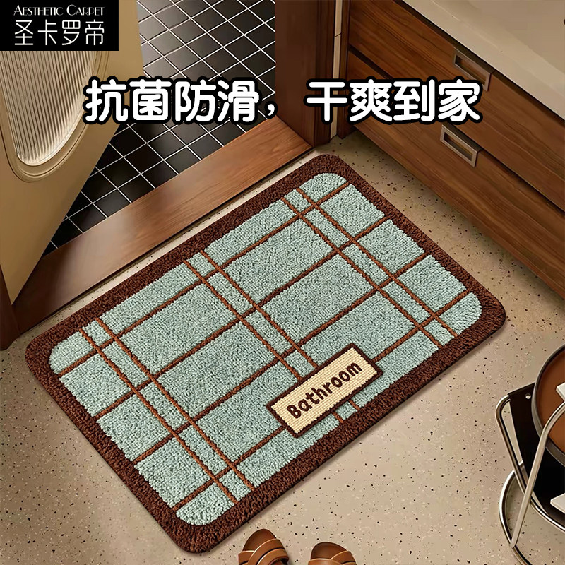 入户地垫家用仿亚麻玄关进门垫子