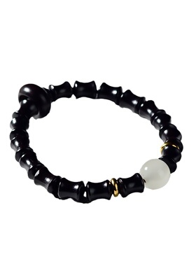 直播款绿檀黑花梨木紫檀竹节芭比檀香夜光永夜款跑环手串