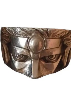 JOJO的奇妙冒险空条承太郎白金之星头雕戒指男士复古个性开口指环