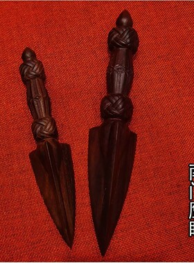 红木雕刻实木金刚杵非洲紫檀木金刚橛四业橛羯磨宝杵 长约18-22cm