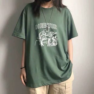 DIRECTOR丘比特短袖 男女情侣基础休闲宽松百搭素描半袖 T恤打底衫