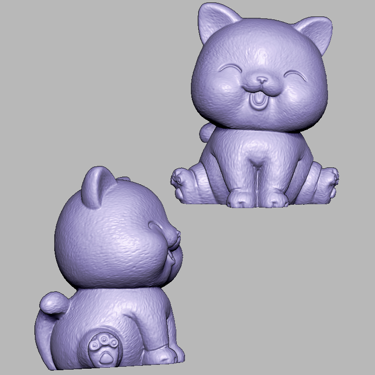 卡通可爱萌宠小猫咪stl圆雕图3D立体打印三维雕刻机图纸文件L0751