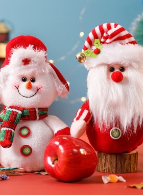 平安夜圣诞苹果礼袋摆件