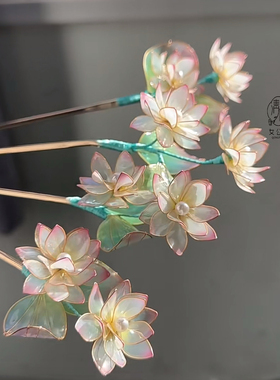 清风女公子原创手作造花液发夹发饰发簪配饰