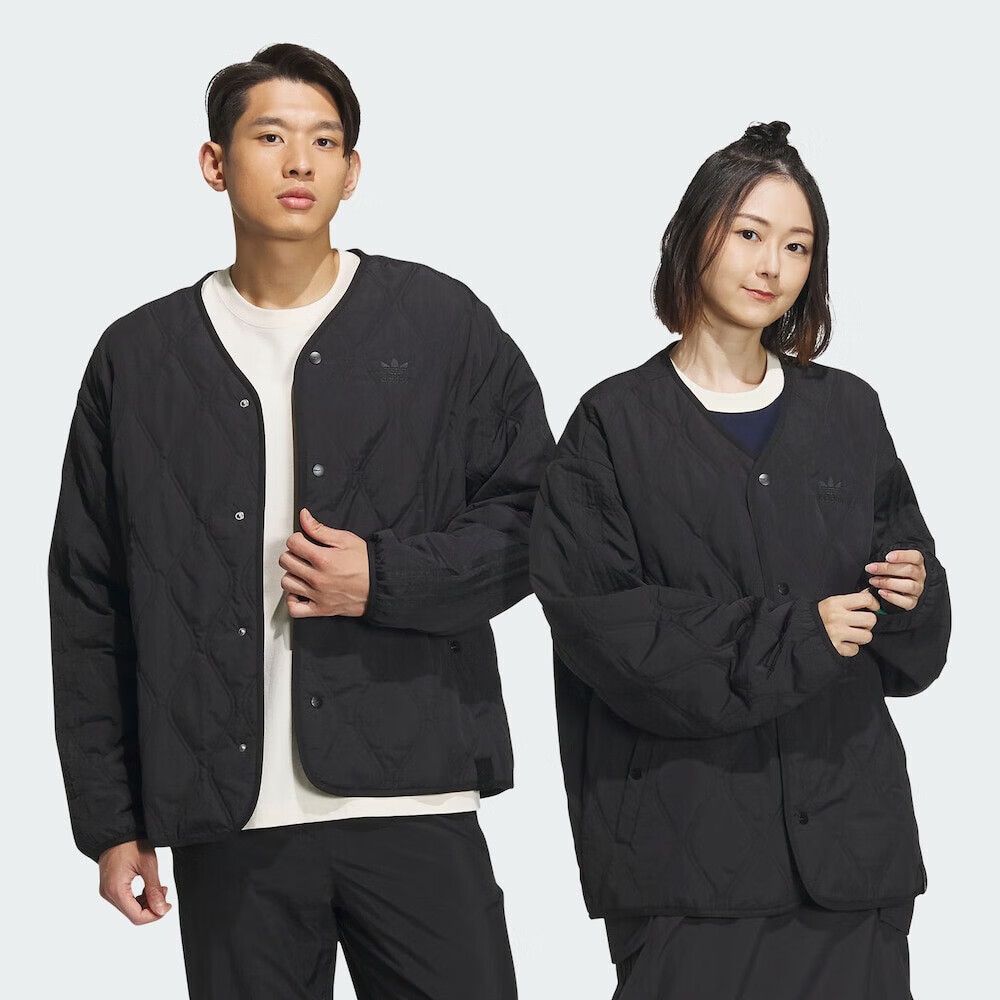 阿迪达斯三叶草情侣款双面穿夹克