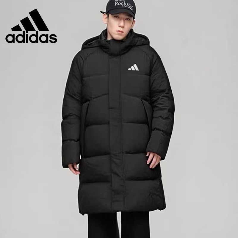 阿迪达斯男女中长款保暖羽绒服