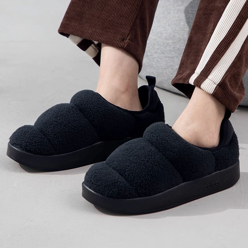 Adidas阿迪达斯PUFFYLETTE J三叶草时尚运动休闲一脚蹬棉鞋IG7152