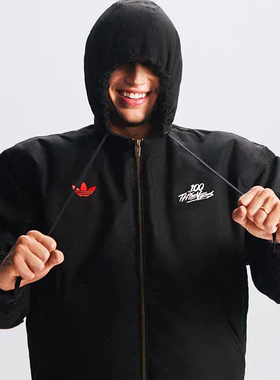 Adidas阿迪达斯100T JACKET男子潮流复古宽松休闲运动茄克JP0817
