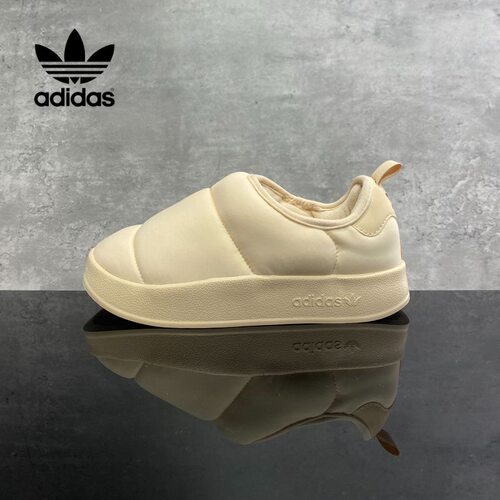 Adidas阿迪达斯PUFFYLETTE J三叶草时尚运动休闲一脚蹬棉鞋IG7707