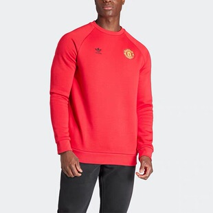 Adidas阿迪达斯MUFC OG ES CR 男子加绒圆领运动休闲卫衣 IK8702