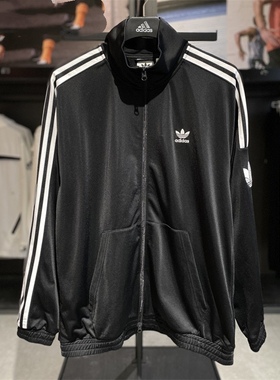 Adidas阿迪达斯RT TT U2男子经典运动休闲长袖立领夹克外套JL8396