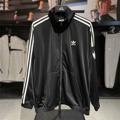 Adidas阿迪达斯RT TT U2男子经典运动休闲长袖立领夹克外套JL8396