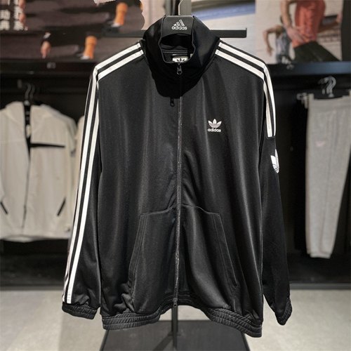 Adidas阿迪达斯RT TT U2男子经典运动休闲长袖立领夹克外套JL8396