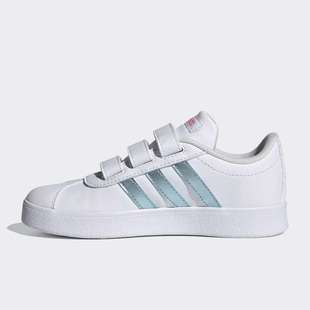 Adidas阿迪达斯VL COURT 2.0CMFC男女童运动休闲百搭小白鞋GW2341
