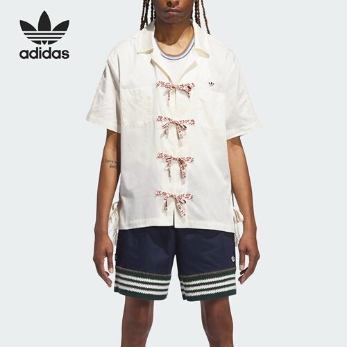 Adidas阿迪达斯女子翻领短袖衬衫