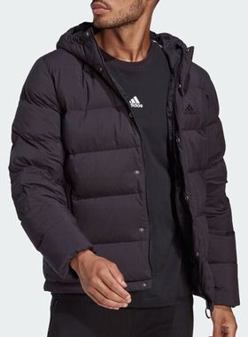 Adidas阿迪达斯HELIONIC HOJKT冬季新款连帽防风保暖羽绒服HN5640