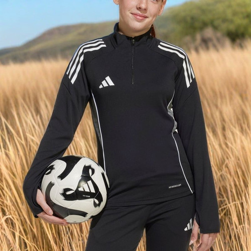 阿迪达斯儿童半拉链足球套头衫