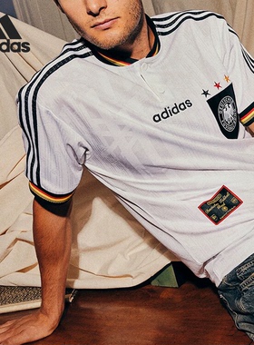 Adidas阿迪达斯DFB H JSY 96 男子德国队足球运动短袖T恤IT7749
