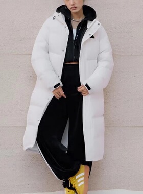 Adidas阿迪达斯V LONG DOWN UG女子长款连帽休闲羽绒服外套KF6745