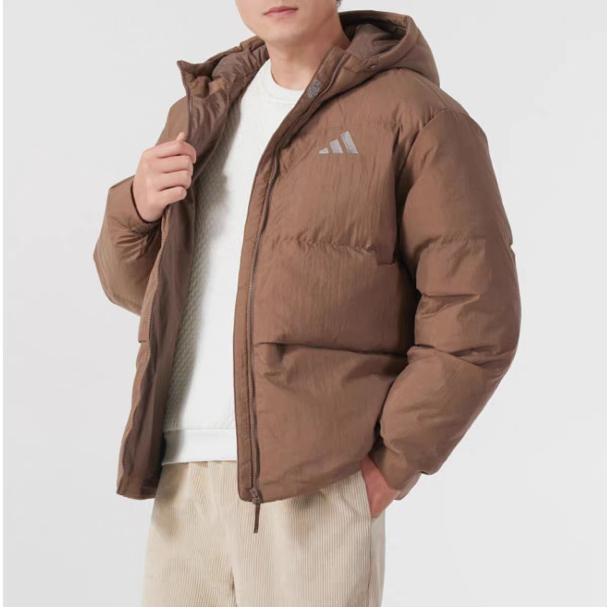 Adidas阿迪达斯男子连帽羽绒服