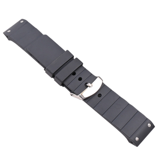 橡胶表带男针扣23mm适用卡地亚山度士Santos 100桑托斯硅胶手表带