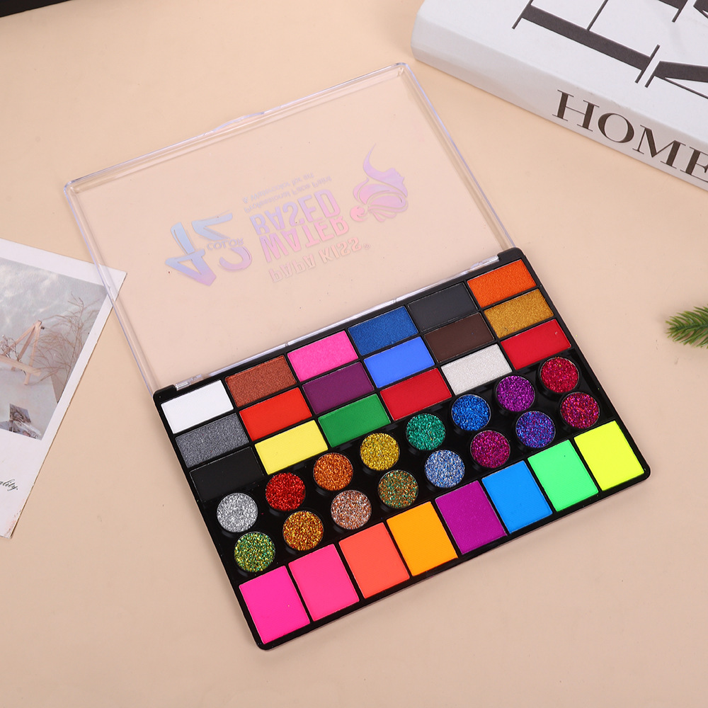 42色儿童舞台万圣节表演水溶性面部人体彩绘颜料速干易上色可水洗